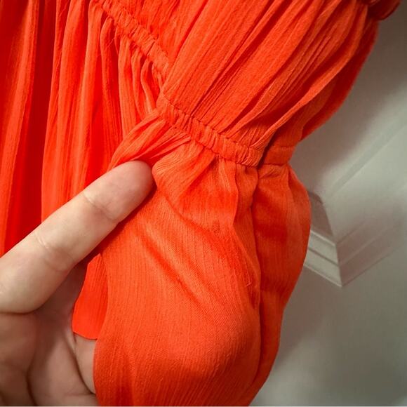 Gianni Bini Rhea Maxi Dress Orange Flowy Wedding Guest Soft Girl Romantic 4 - Picture 11 of 12